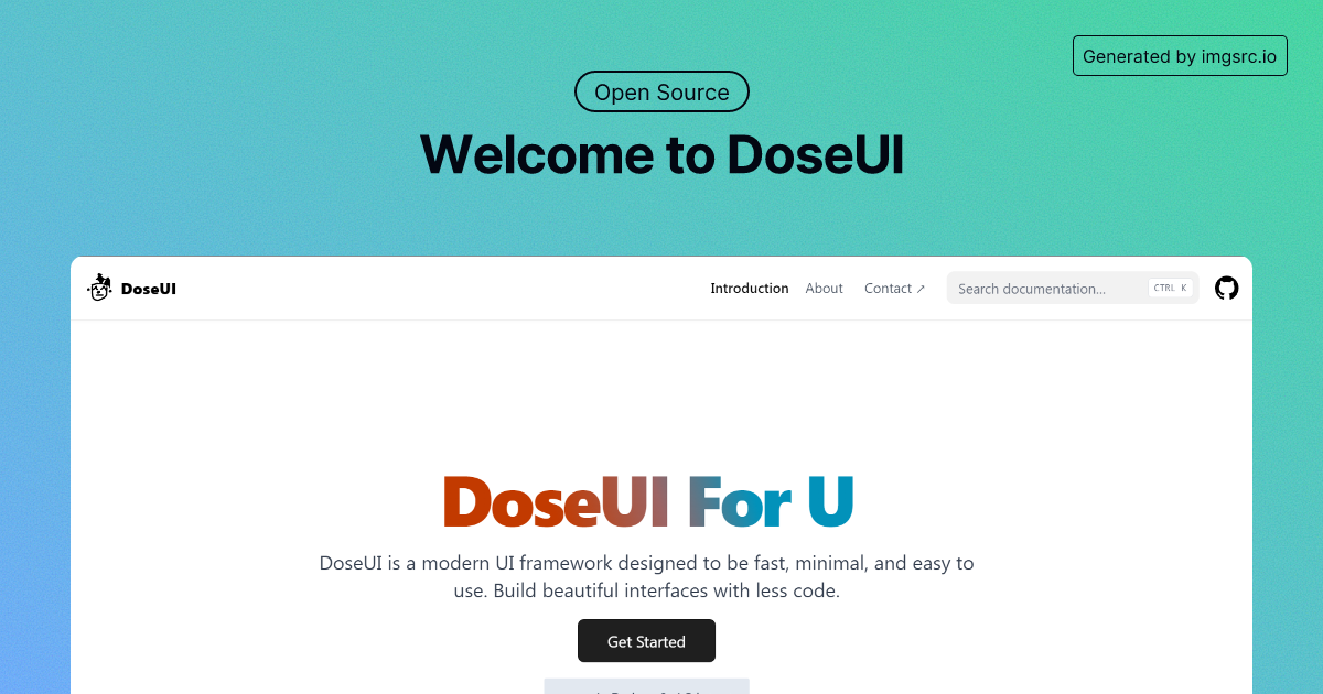 DoseUI in action